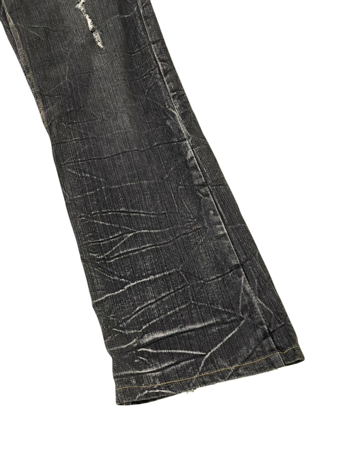 Japanese Brand Double Waist Flare Jeans Antful Distress Boot Cut 8🟦 Size US 31 - 4 Thumbnail