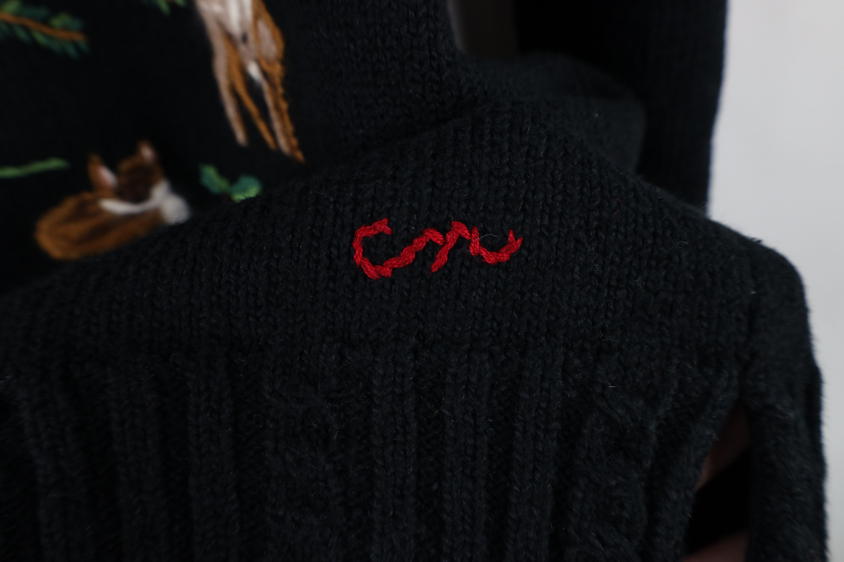Vintage Vintage 90s Streetwear Blend Embroidered Nature Knit Sweater Size L / US 10 / IT 46 - 4 Thumbnail