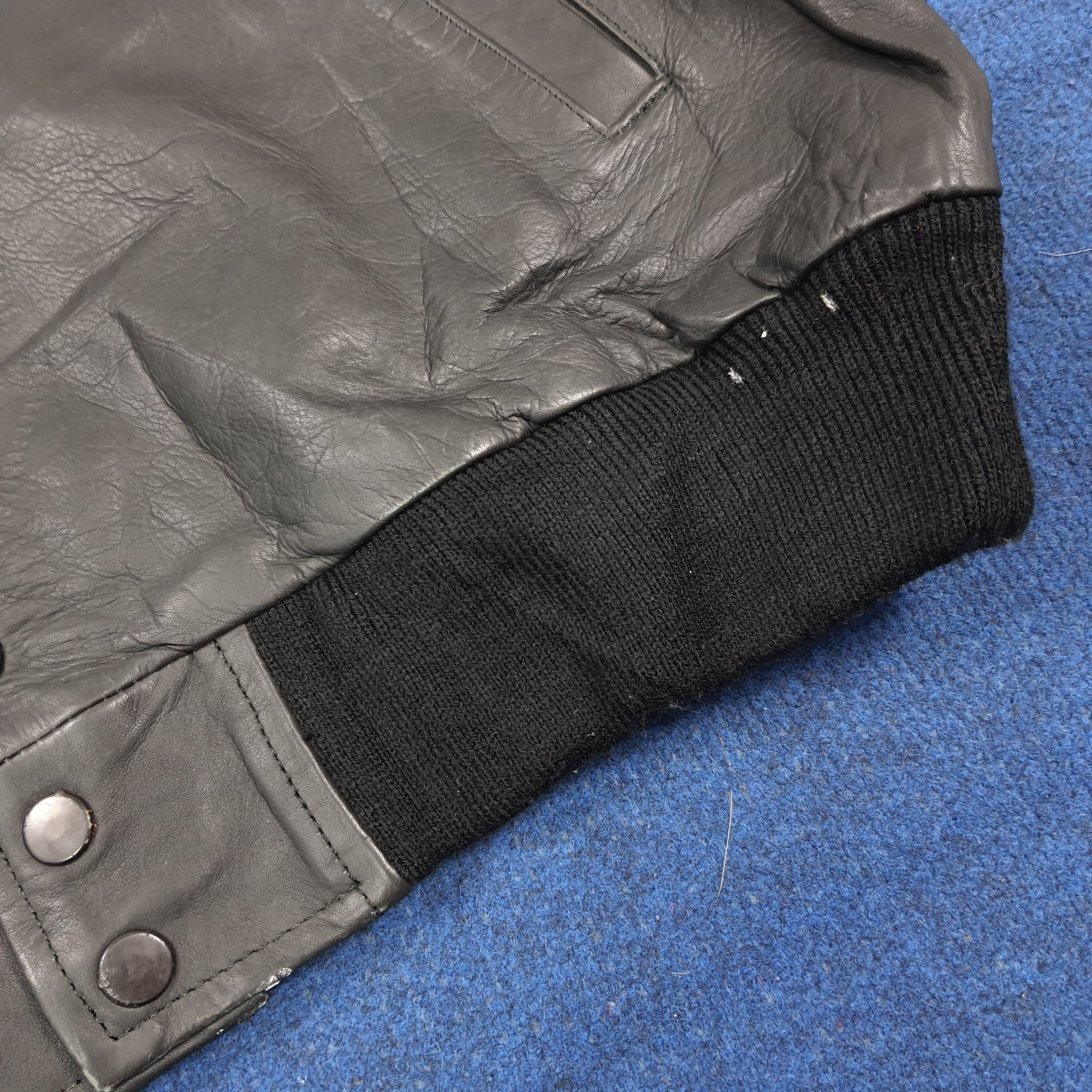 Schott SCOTT TEAM Moto Leather Jacket with Large Back Flames Size US L / EU 52-54 / 3 - 15 Thumbnail