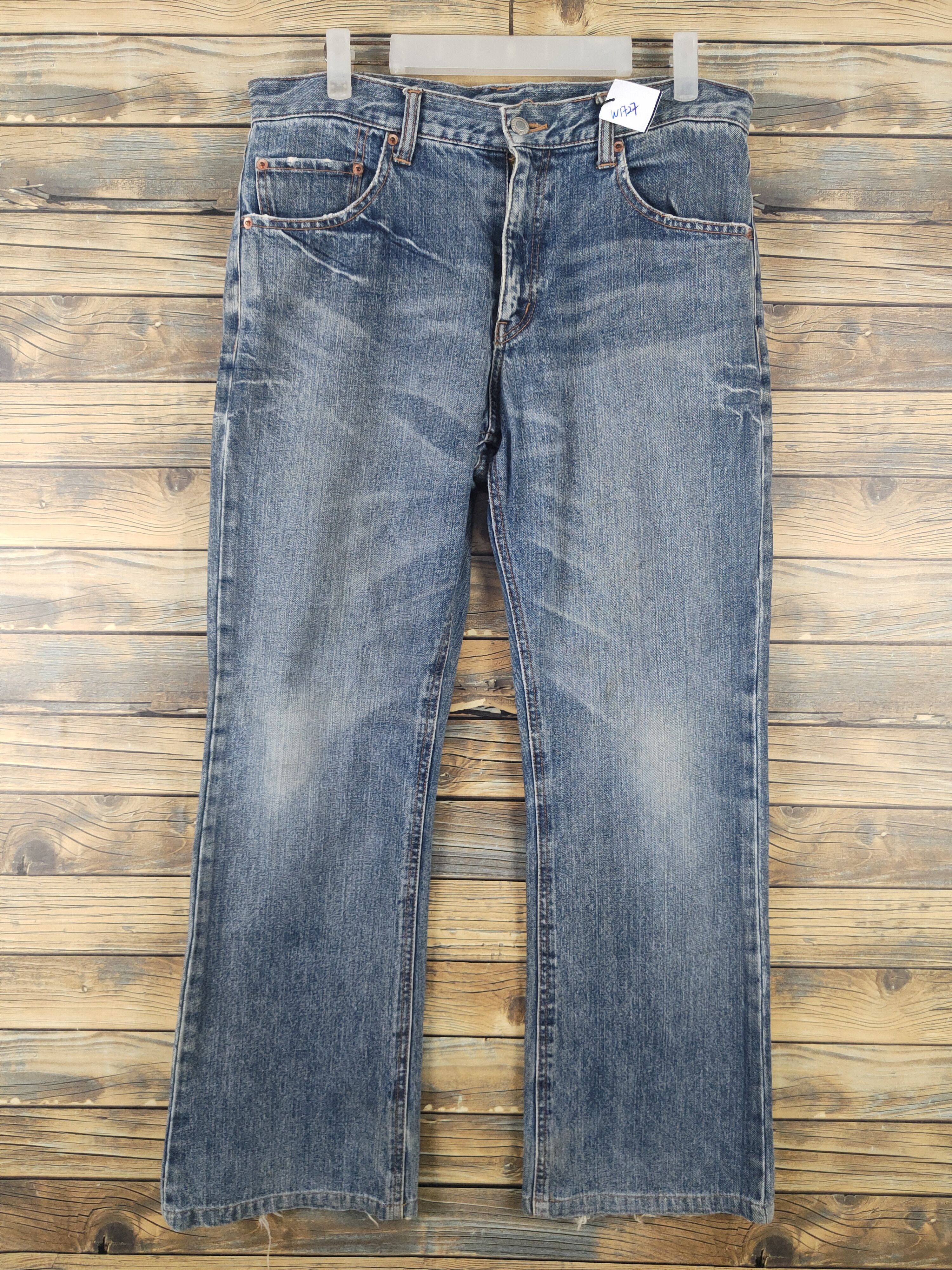 Japanese Brand Famock Blue Distressed Ripped denim Jeans #W1727 Size US 33 - 1 Thumbnail