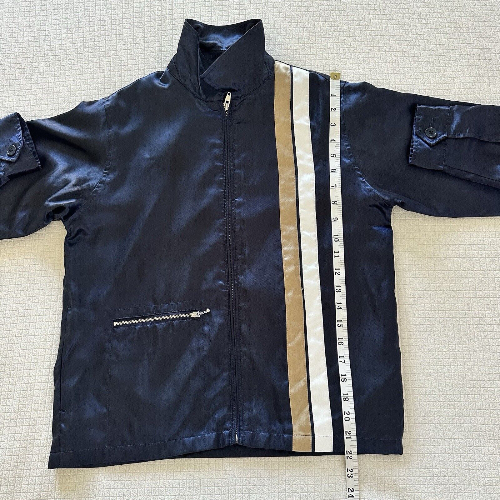 Stussy Stussy Men’s Navy Racing Jacket Satin Finish Size S Size US S / EU 44-46 / 1 - 9 Thumbnail