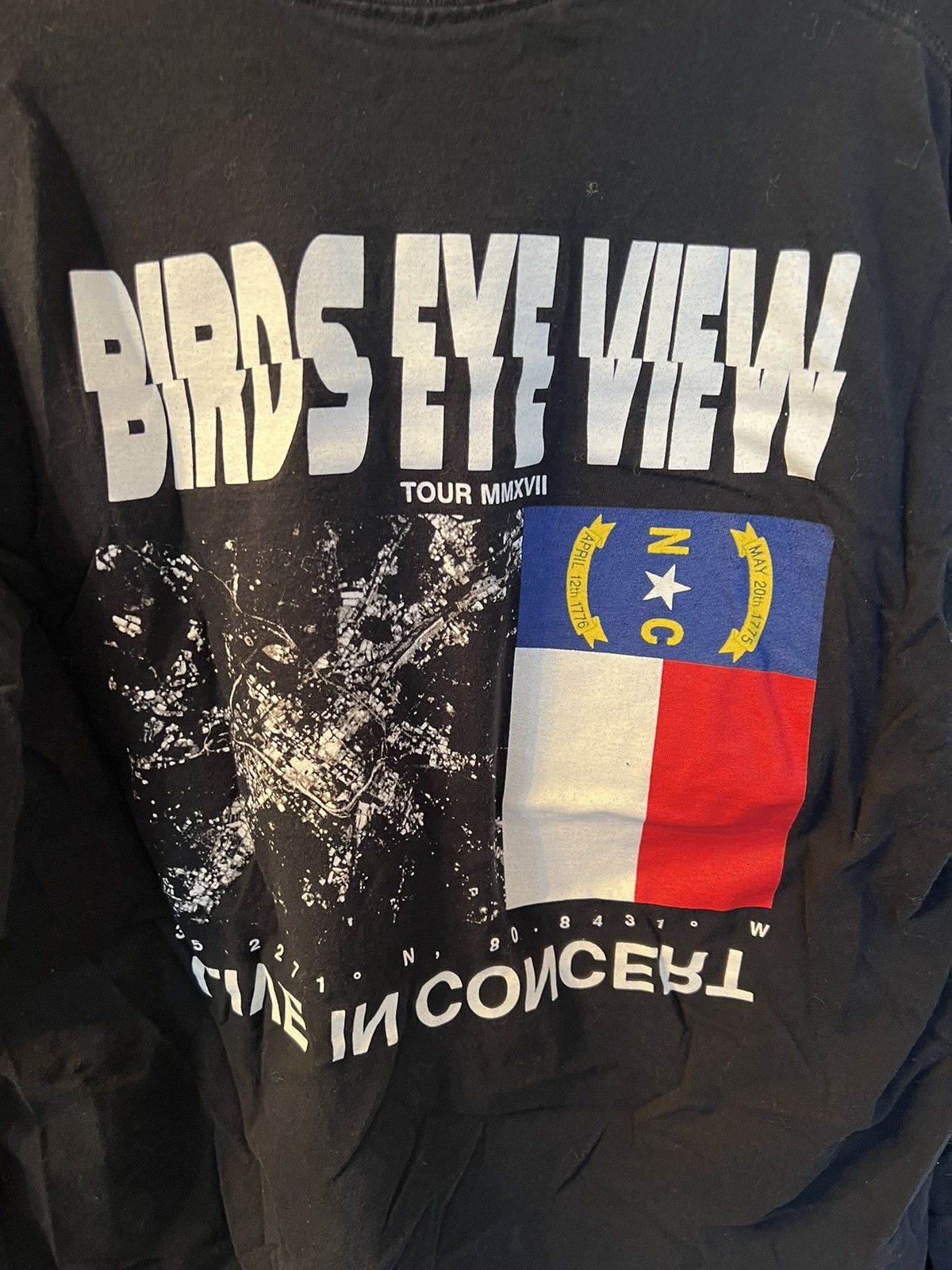 image of Travis Scott Birds Eye View Tour T-Shirt in Black, Men's (Size XL)