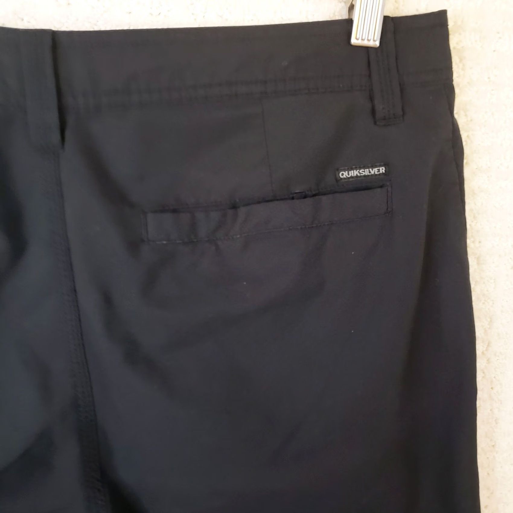 Quiksilver Quiksilver Bermuda Shorts Black Amphibian Regular 32x10 Men's Quick Dry Stretch Pockets Beach Summer 4-Way Spandex Polyester Size US 32 / EU 48 - 7 Thumbnail