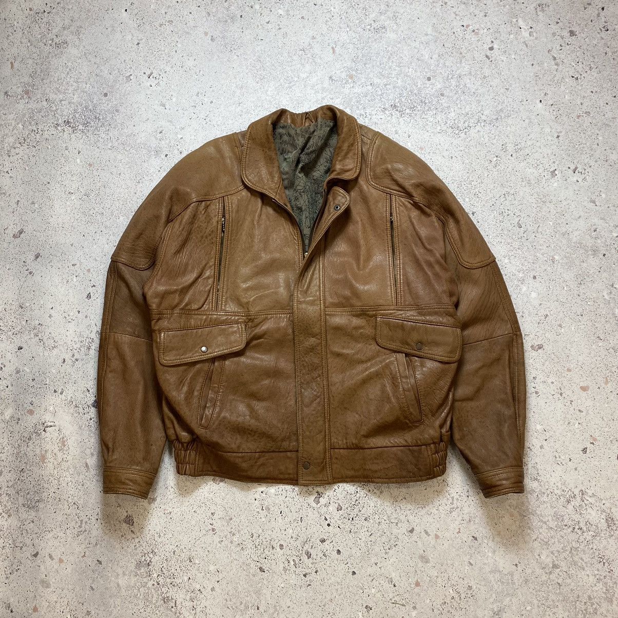 Vintage Vintage 90s Brown Leather Nylon Motorcycle Jacket Y2K Retro Size US XL / EU 56 / 4 - 1 Thumbnail