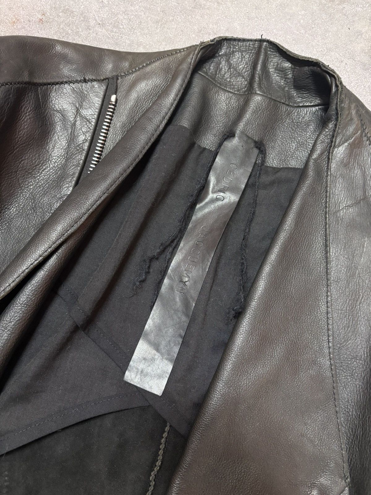 Cedric Jacquemyn A/W 15-16 assymetric zipped jacket