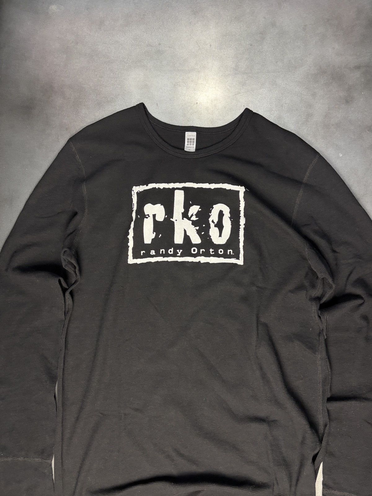 American Apparel × Vintage × WWE Randy Orton RKO Waffle Thermal Longsleeve 2000s Y2K Size US XL / EU 56 / 4 - 10 Thumbnail