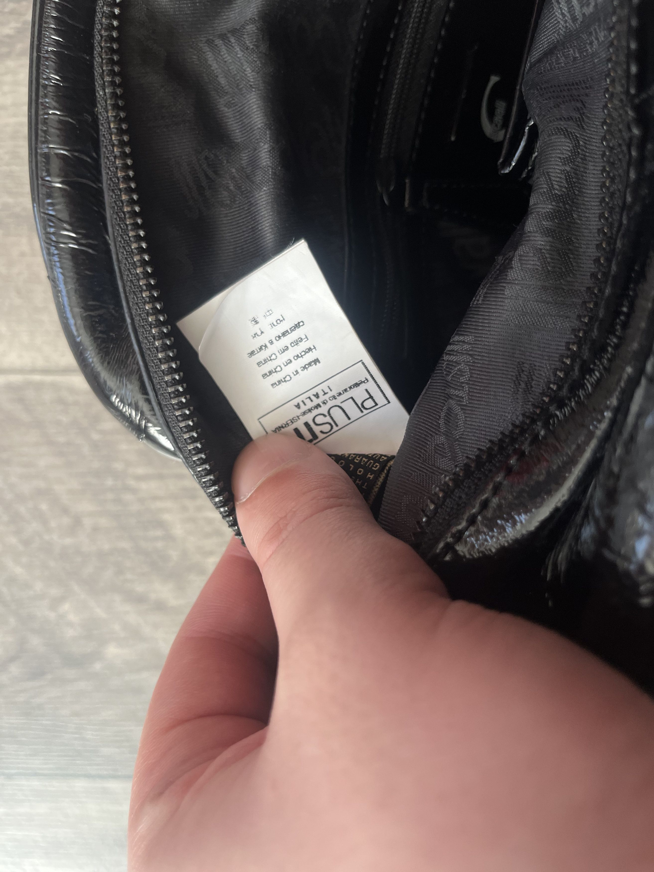Just Cavalli Just Cavalli Black Patent Leather Satchel Bag Top Handle Size ONE SIZE - 20 Thumbnail