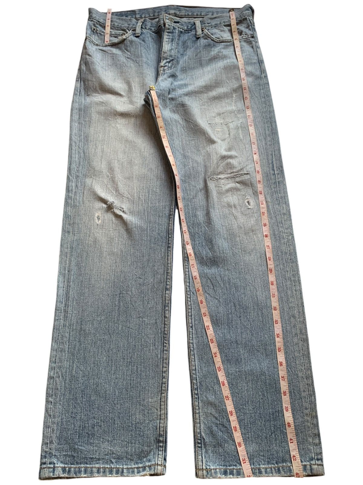 Levi's × Levi's Vintage Clothing Vintage 90s Levis Faded Blue Wash Distressed Baggy Jeans Size US 34 / EU 50 - 13 Thumbnail