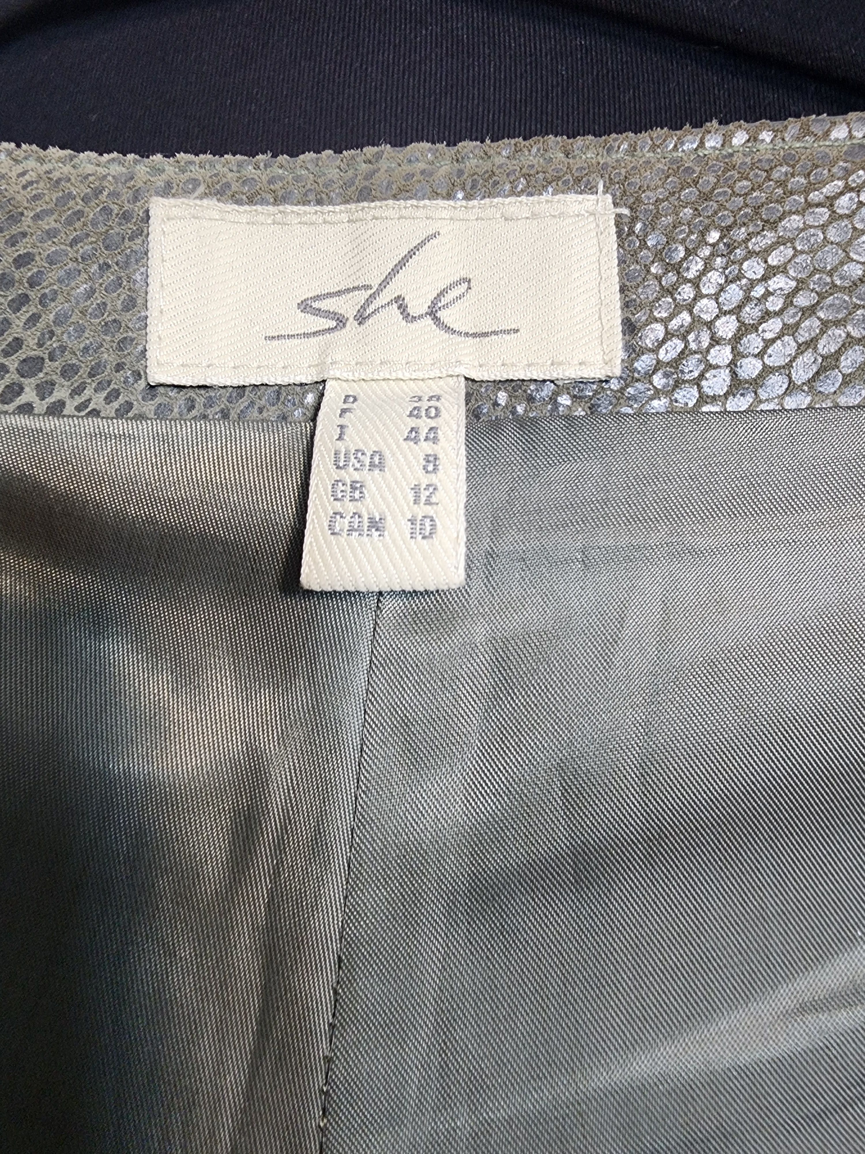 Other Gray Leather Pants: Women's Fitted Genuine Leather Trousers Size 31" - 9 Thumbnail