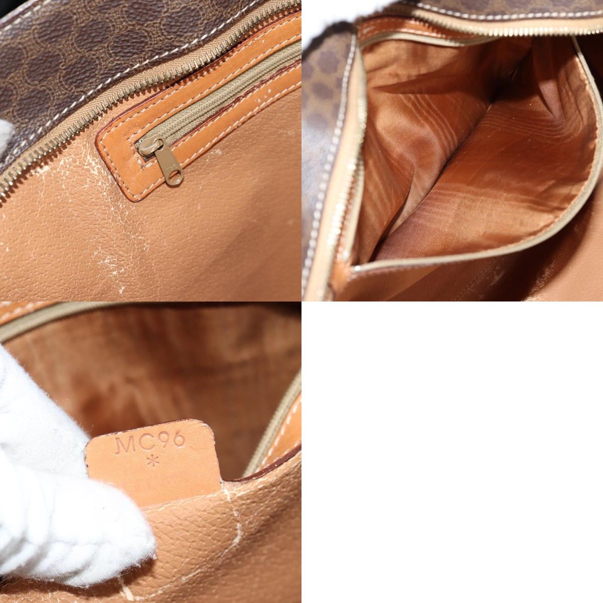 Celine CELINE Macadam Canvas Tote Bag Pvc Leather Brown Gold Size ONE SIZE - 13 Thumbnail