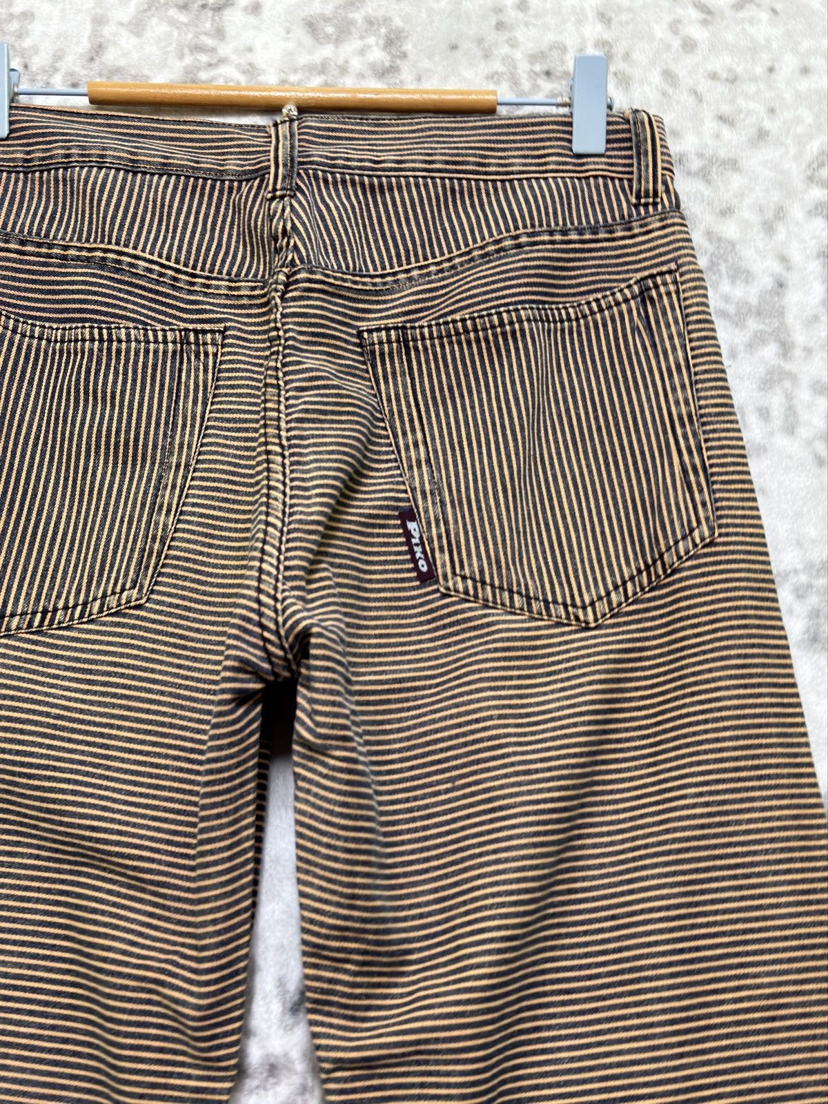 Japanese Brand Vintage Piko Hickory Striped Denim Jeans Size US 28 / EU 44 - 10 Thumbnail