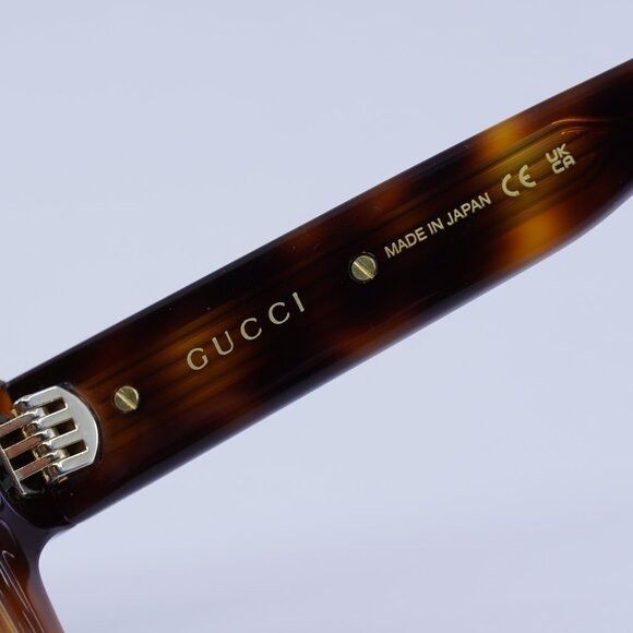 Gucci Gucci GG1518O 002 Eyeglasses Havana 51mm Square Frame Size ONE SIZE - 7 Thumbnail