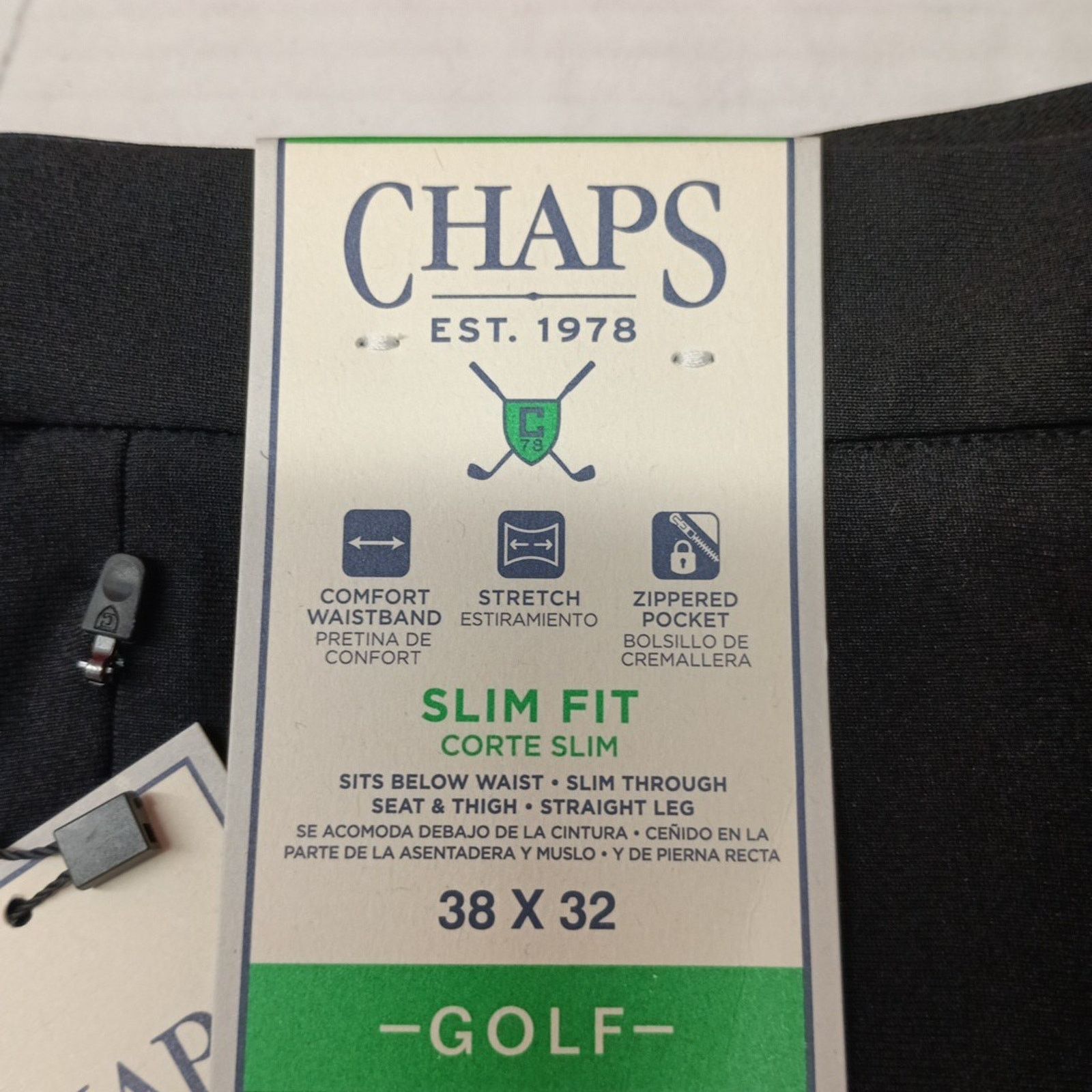 Chaps Chaps Golf Performance Slim Fit Pants Men's 38x32 Black Size US 38 / EU 54 - 2 Thumbnail