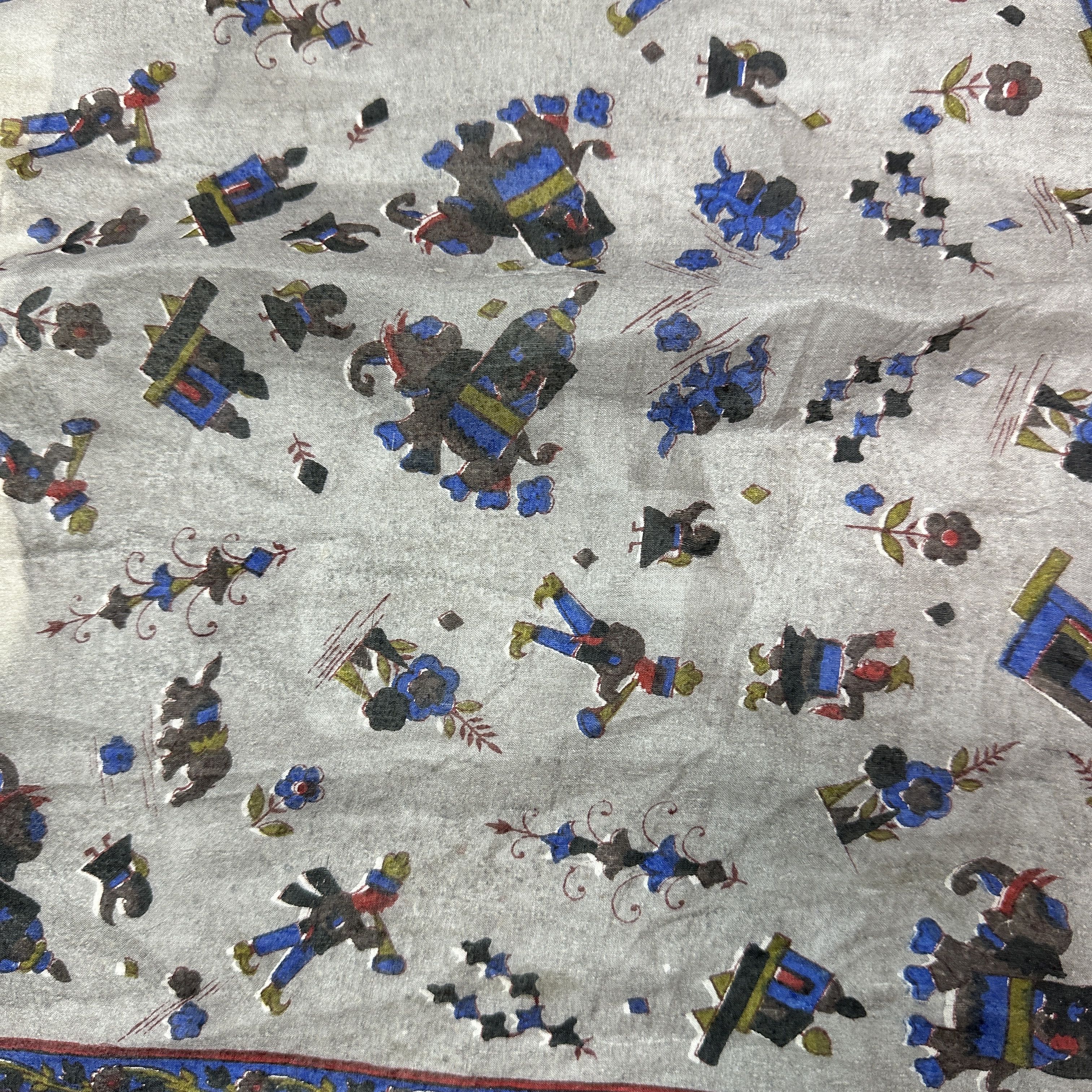 Vintage Vintage Old Money Silk Printed Scarf Y2K Size ONE SIZE - 6 Thumbnail