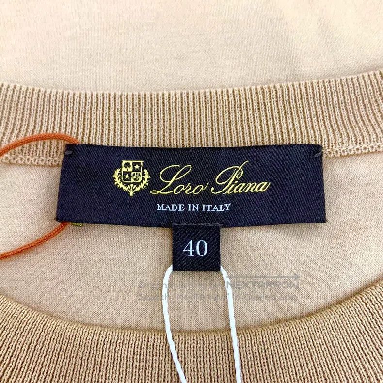 Loro Piana Loro Piana 25 Model Brown Logo Embroidered Cotton Crewneck Size XS / US 0-2 / IT 36-38 - 6 Thumbnail