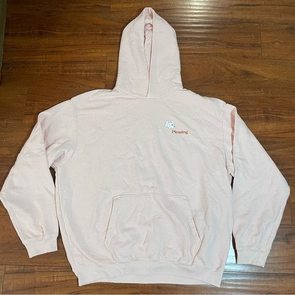 image of Designer New The Pleasing By Harry Styles Pink Hoodie Size Extra Large, Men's