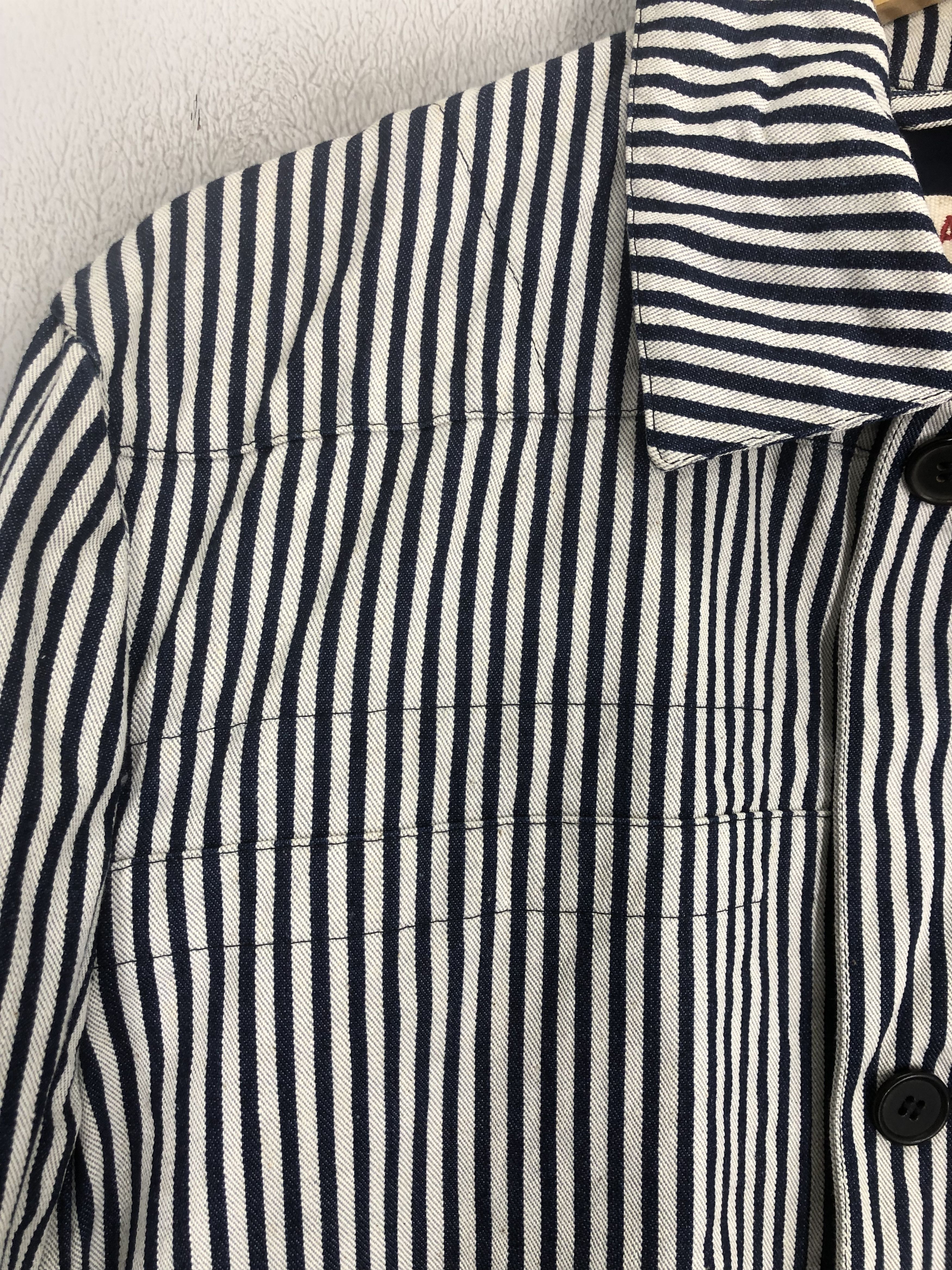 Marni MARNI Hickory Stripe Denime Jacket Size US M / EU 48-50 / 2 - 9 Thumbnail