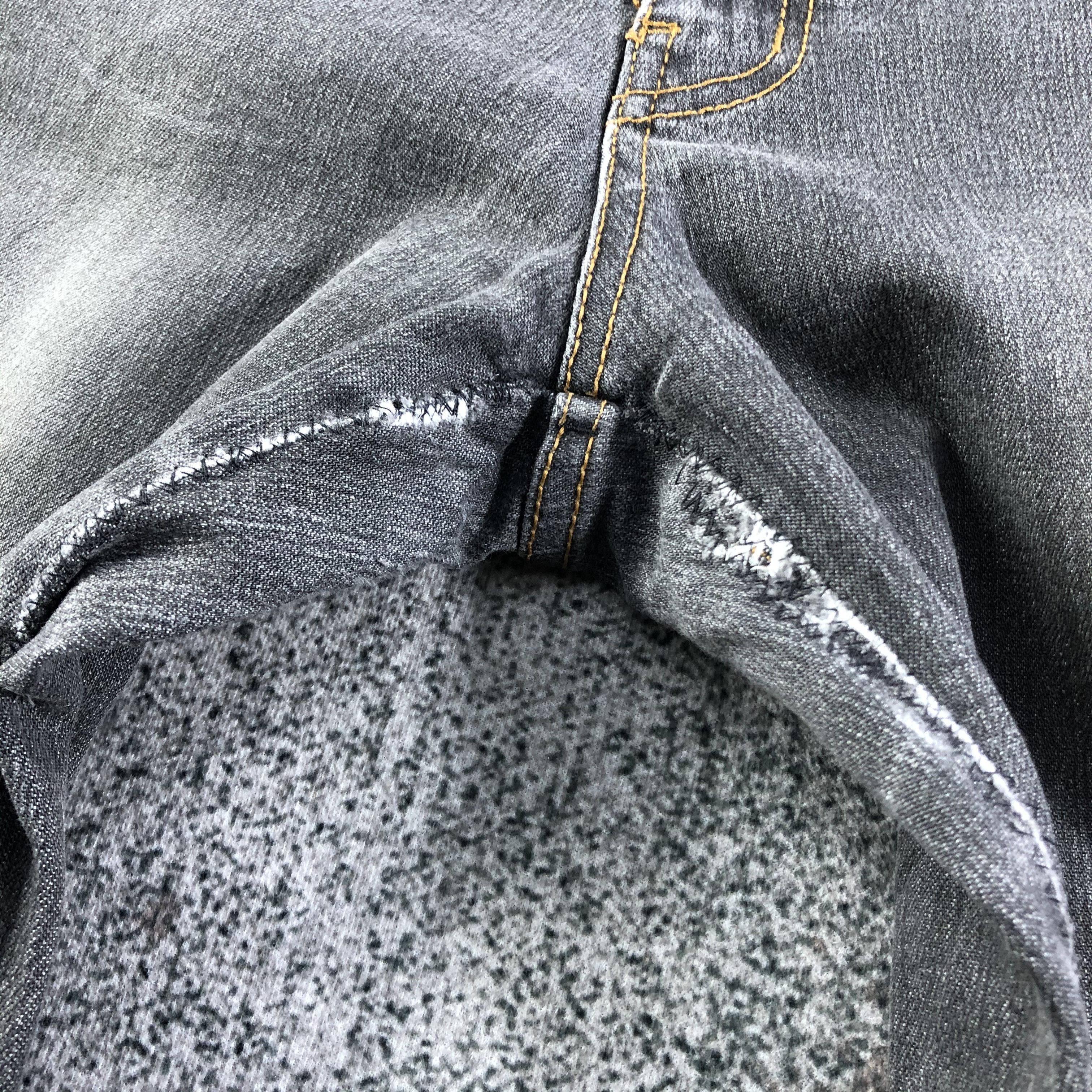 Japanese Brand Vintage Renault Jeans Faded Black Flare Denim KJ1811 Size 29" - 6 Thumbnail