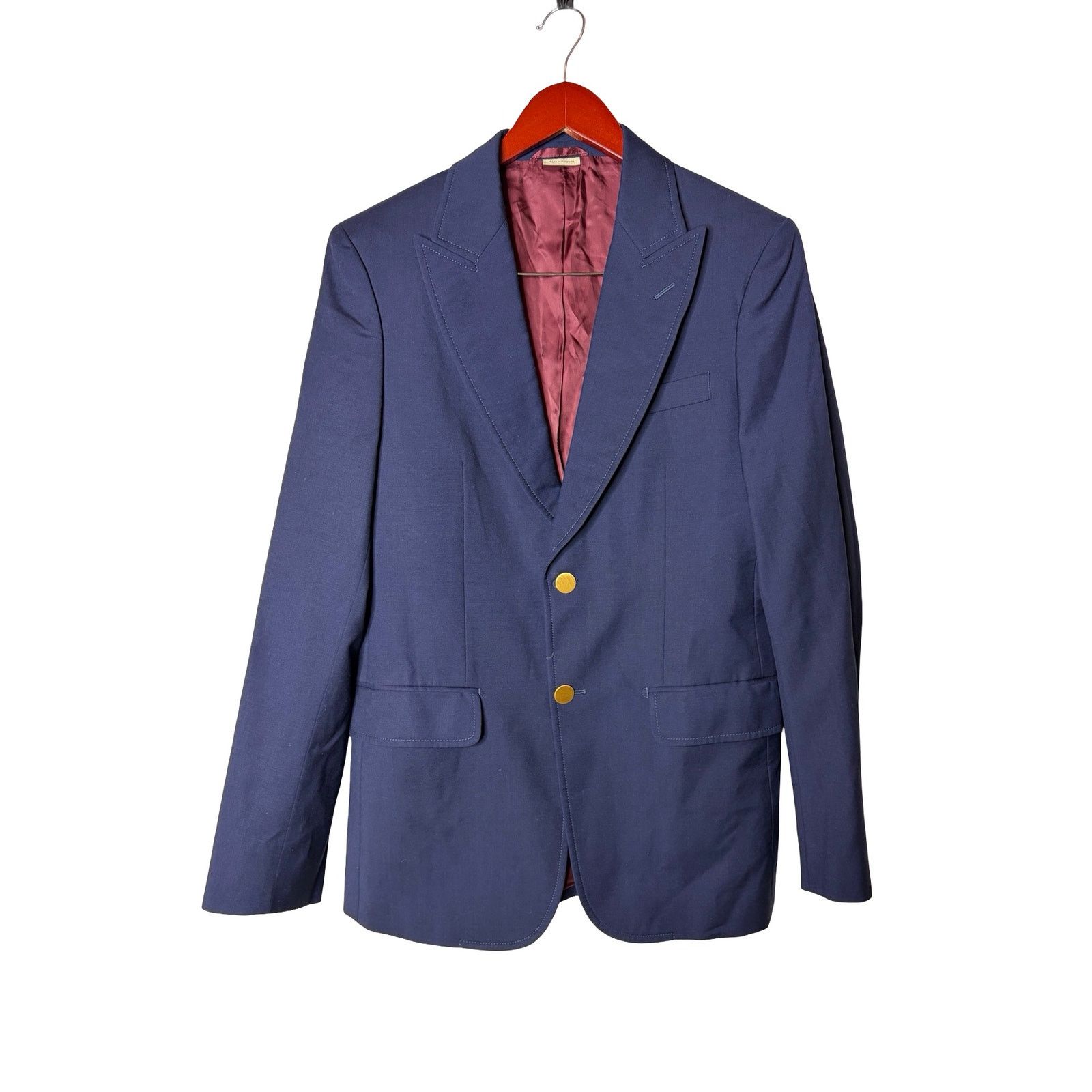 Gucci Gucci uniform Blue wool mohair blazer sport jacket Size 36R - 1 Thumbnail