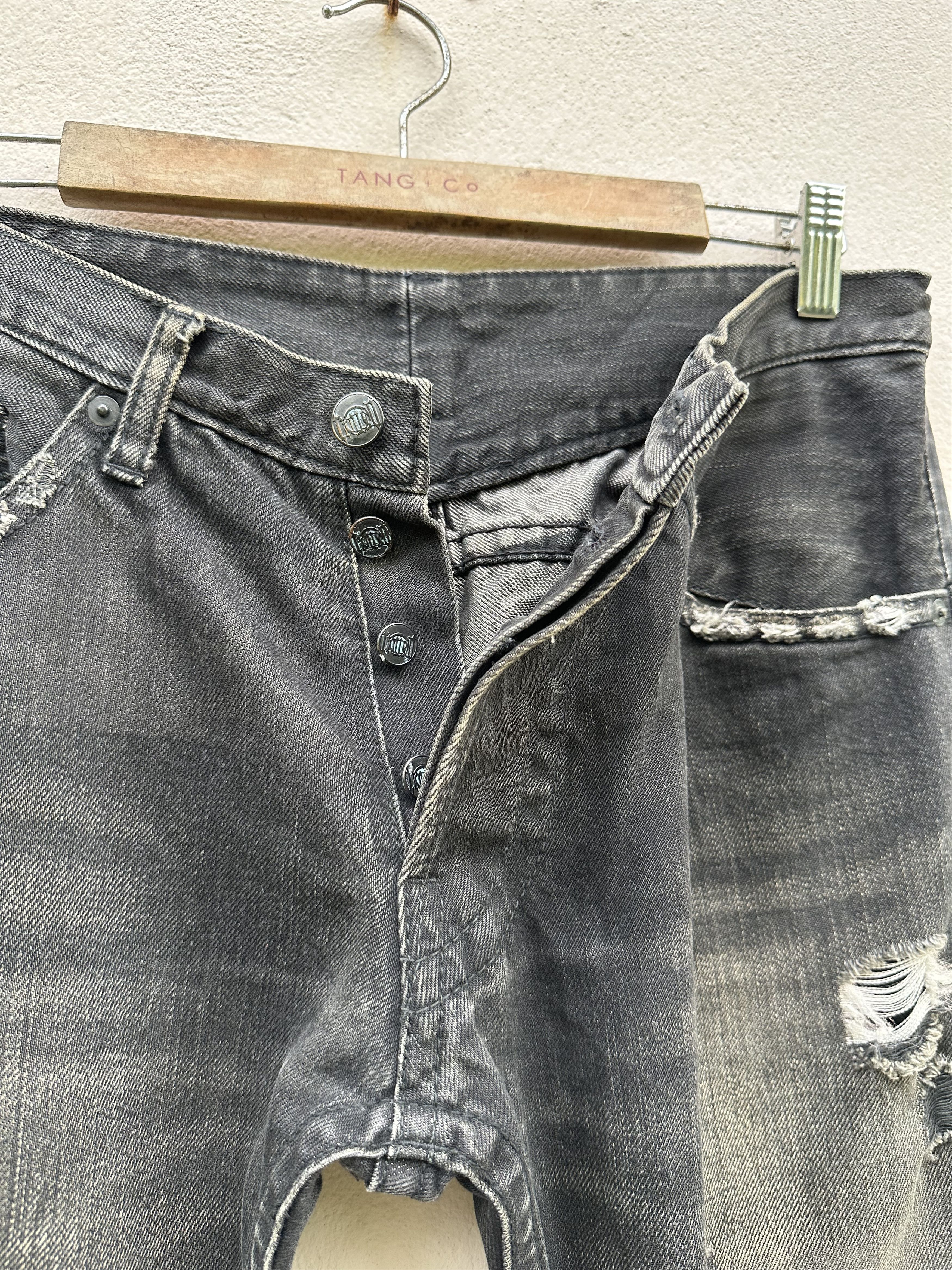 Yasuyuki Ishii Vintage Japanese Brand Troiso Distressed Flare Denim Jeans Size US 32 / EU 48 - 6 Thumbnail