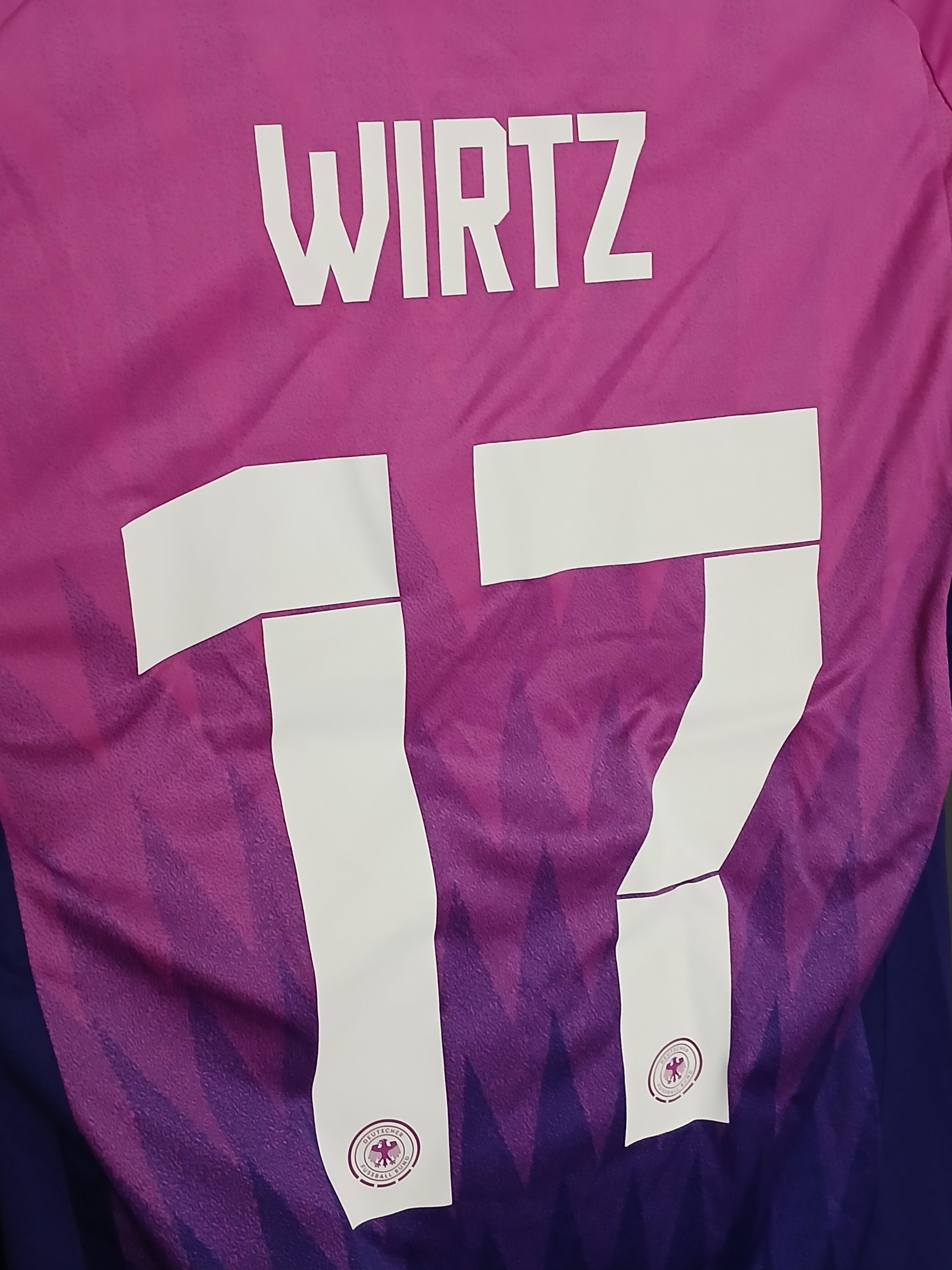 Adidas Germany 2024 Away Wirtz Football Jersey T-Shirt Size US XS / EU 42 / 0 - 3 Thumbnail