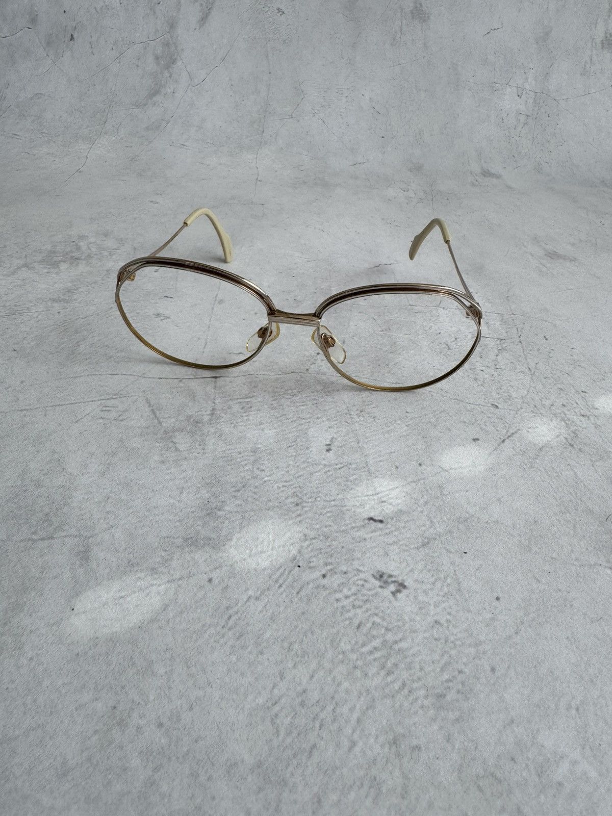 Vintage Metzler Vintage Eyeglasses Frame Gold Geometric Oversize Size ONE SIZE - 2 Thumbnail