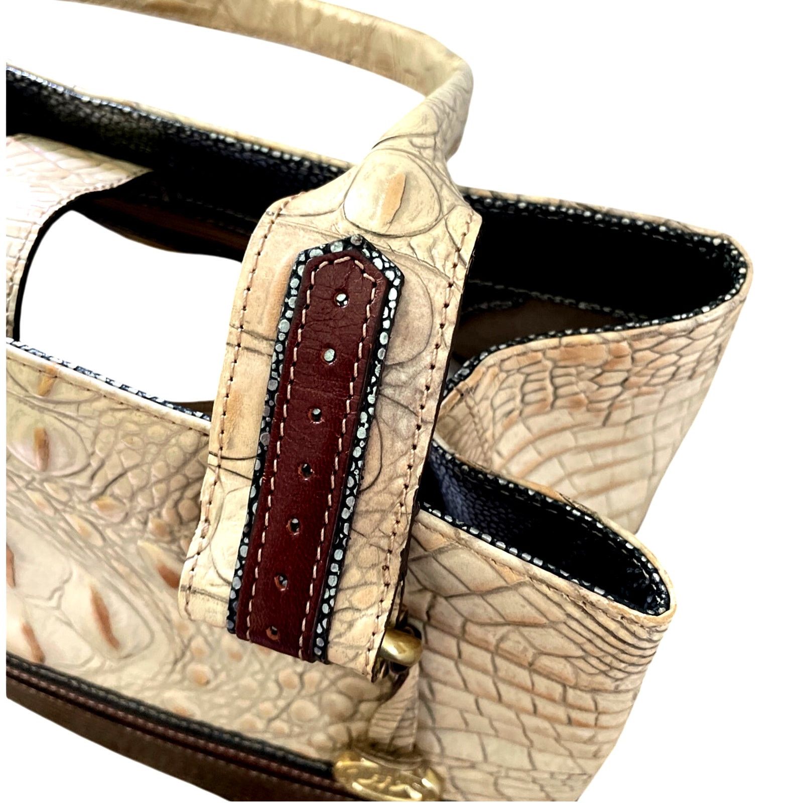 BRAHMIN Brahmin Vintage Melbourne Leather Shoulder Bag Croc Embossed Size ONE SIZE - 5 Thumbnail