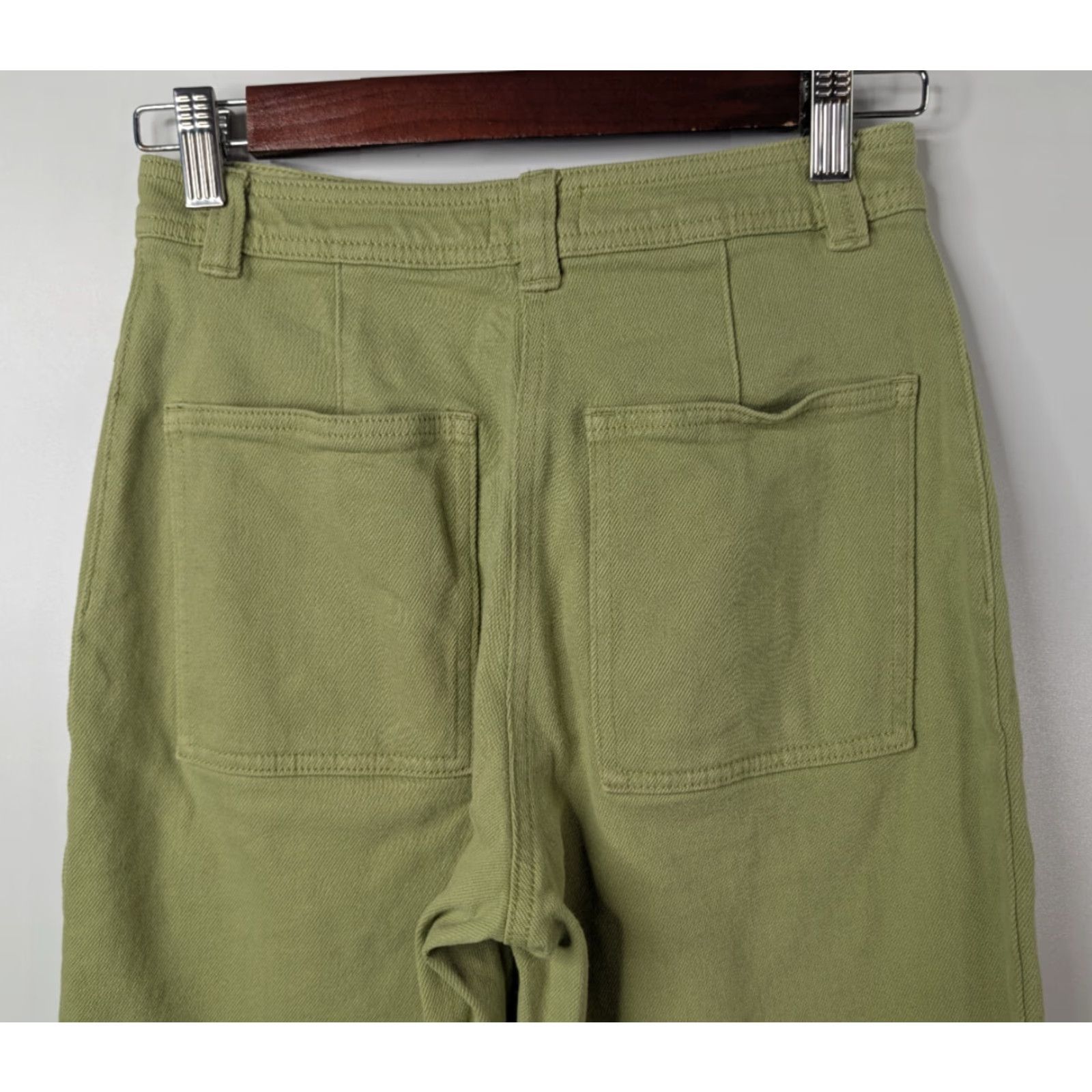 Aritzia Wilfred Free Pants Women's 2 Green Mid Rise Modern Utility Boho Twill Size 26" / US 2 / IT 38 - 5 Thumbnail