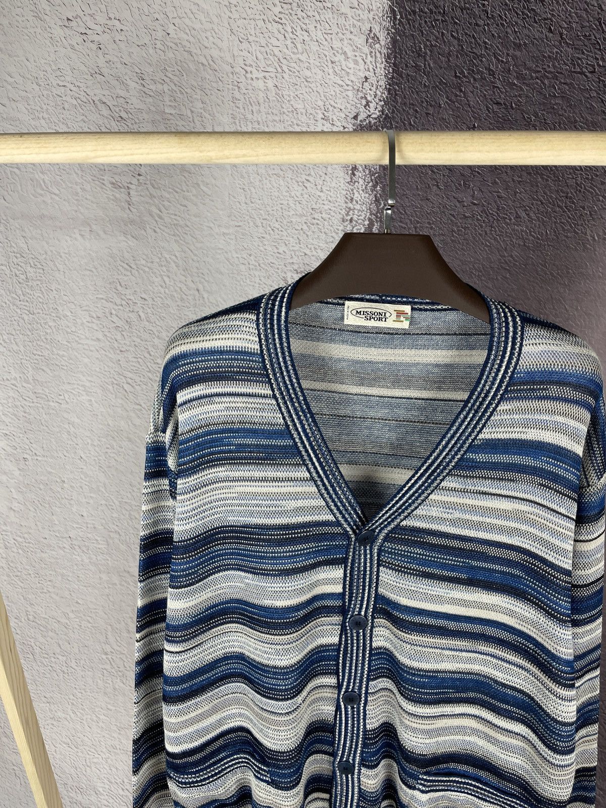 Missoni Missoni Sport cotton linen multicoloured cardigan sweater Size US XL / EU 56 / 4 - 2 Thumbnail