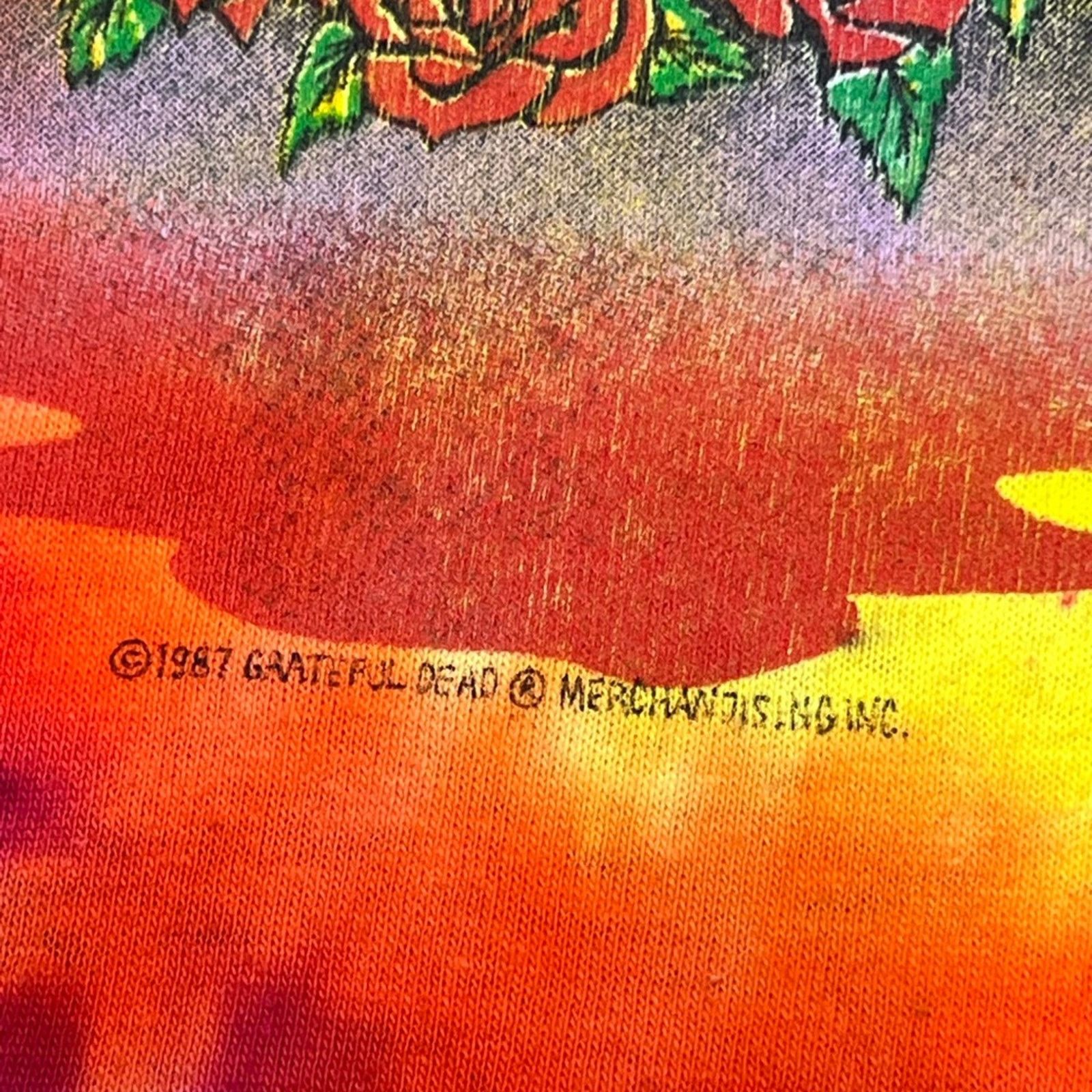 Band Tees Vintage GRATEFUL DEAD 1987 Frog Tie Dye Shirt - RARE CLEAN! Size US L / EU 52-54 / 3 - 4 Thumbnail