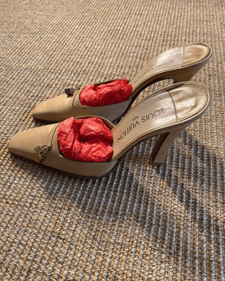 Louis Vuitton × Vintage Louis Vuitton shoes heels boots mules vintage leather Size US 6.5 / IT 36.5 - 1 Thumbnail