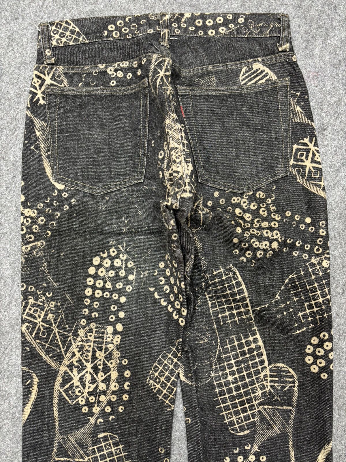 Japanese Brand 💥Very Rare💥Vtg Johnbull Boot Stomp Full Print Denim F670 Size US 28 / EU 44 - 9 Thumbnail