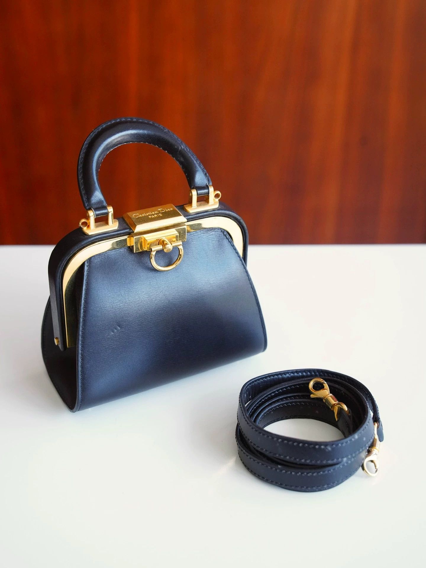 Dior Dior Vintage Black Gold Mini Doctor Bag Size ONE SIZE - 2 Thumbnail