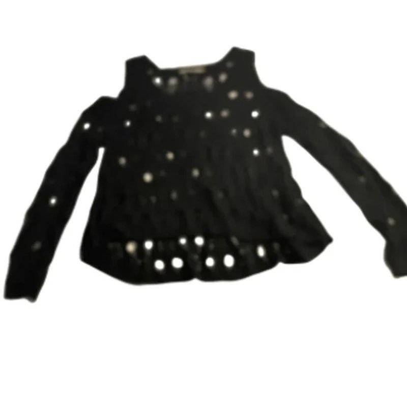Other Boho Gothic Punk Open Knit Crochet Cold Shoulder Top Lush S Size S / US 4 / IT 40 - 3 Thumbnail