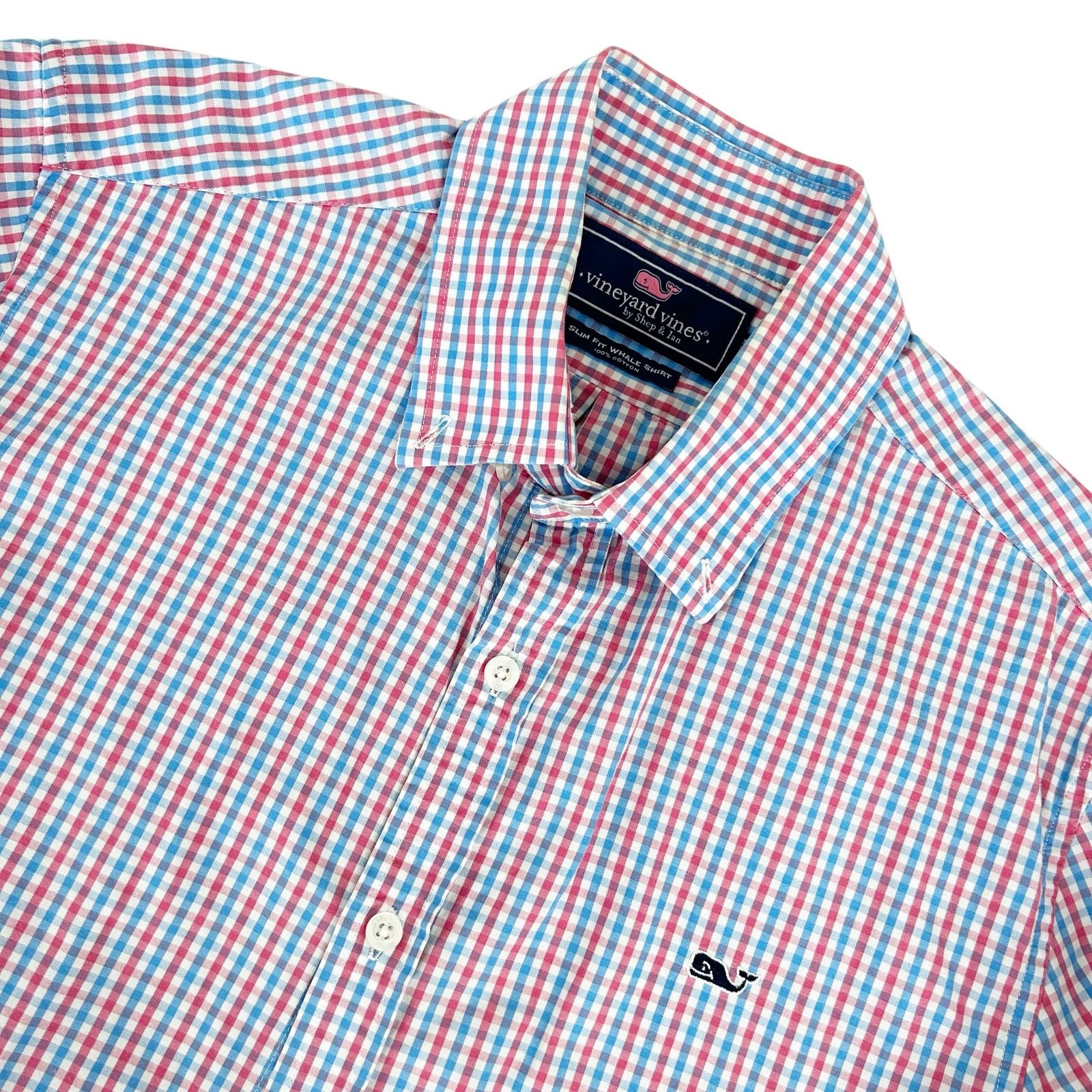 Vineyard Vines Vineyard Vines Red White Blue Plaid Slim Fit Whale Shirt M Size US M / EU 48-50 / 2 - 1 Thumbnail