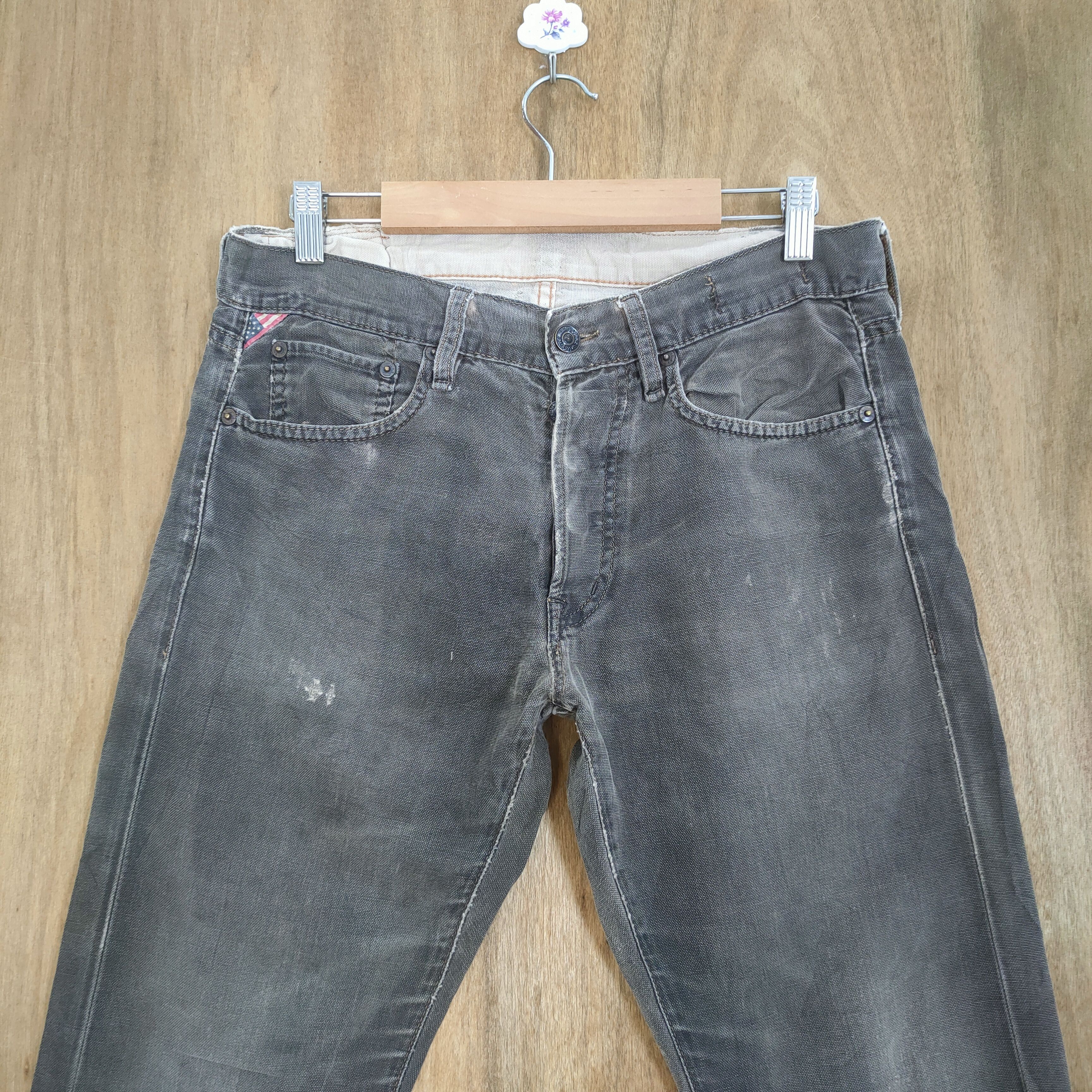 Ralph Lauren VINTAGE RALPH LAUREN BUTTONFLY FADED BROWN JEAN DENIM PANTS Size US 30 / EU 46 - 3 Thumbnail