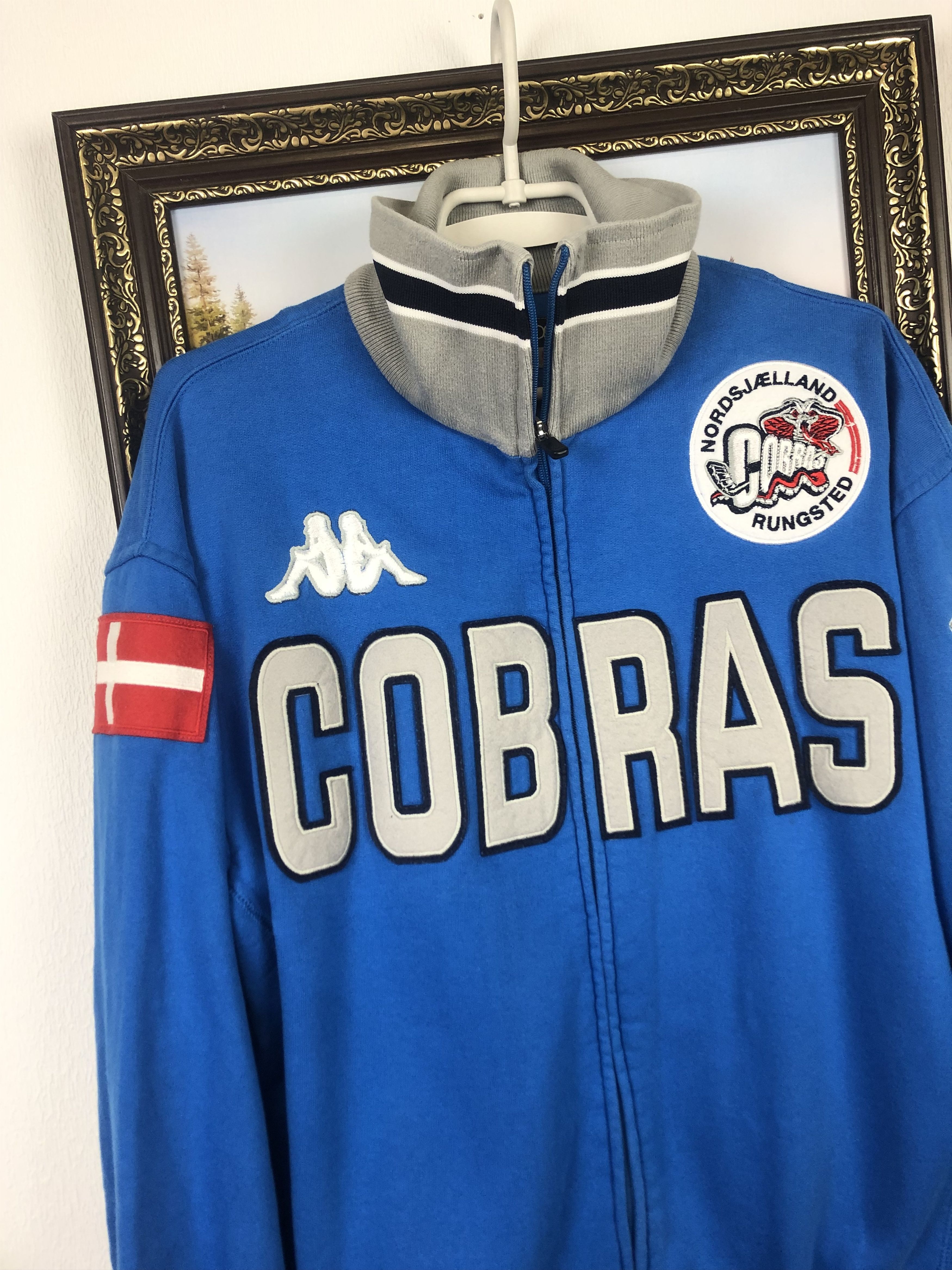Kappa Vintage Kappa Hockey Rungster Cobras Jacket Zip Size US L / EU 52-54 / 3 - 3 Thumbnail