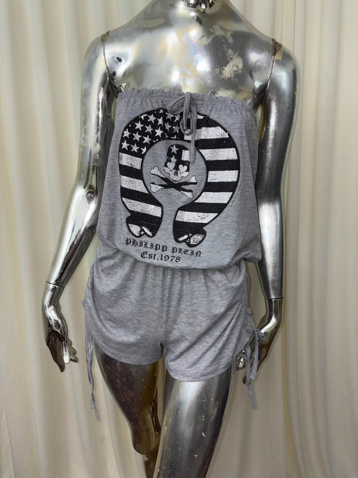 Philipp Plein Philipp Plein Skull Crystal Drawstring Tube Dress S Size S / US 4 / IT 40 - 2 Thumbnail