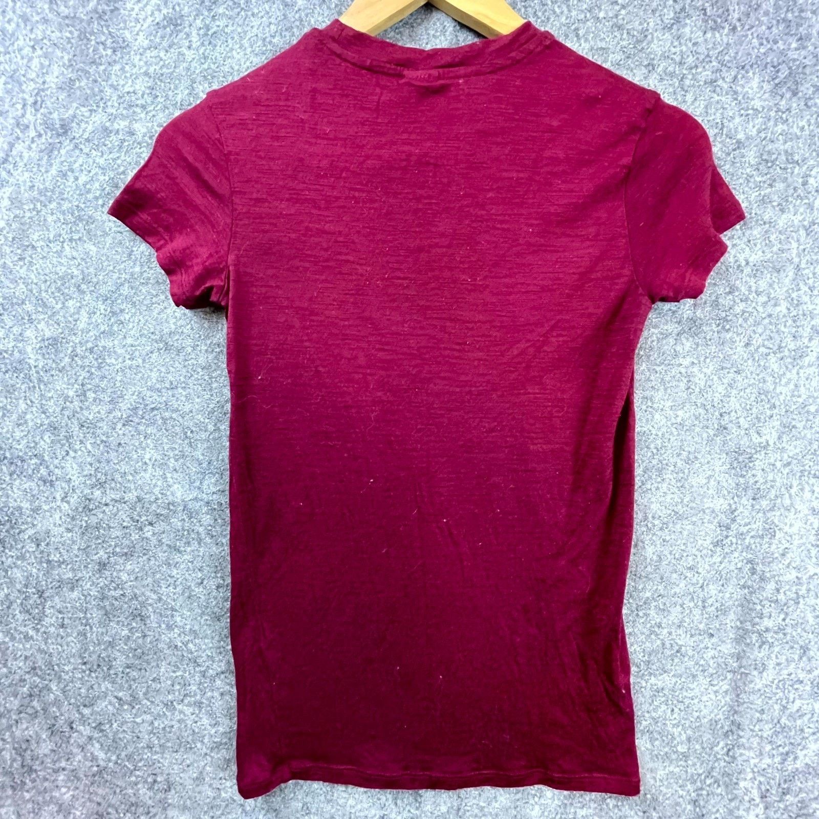 & Other Stories & Other Stories T-Shirt Womens 8 Maroon Short Sleeve Basic Size M / US 6-8 / IT 42-44 - 2 Thumbnail