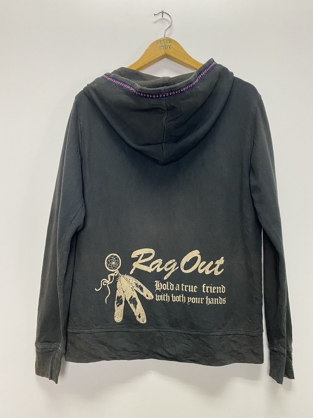 Japanese Brand × Vintage Vintage Rag out hoodies Size US M / EU 48-50 / 2 - 12 Thumbnail