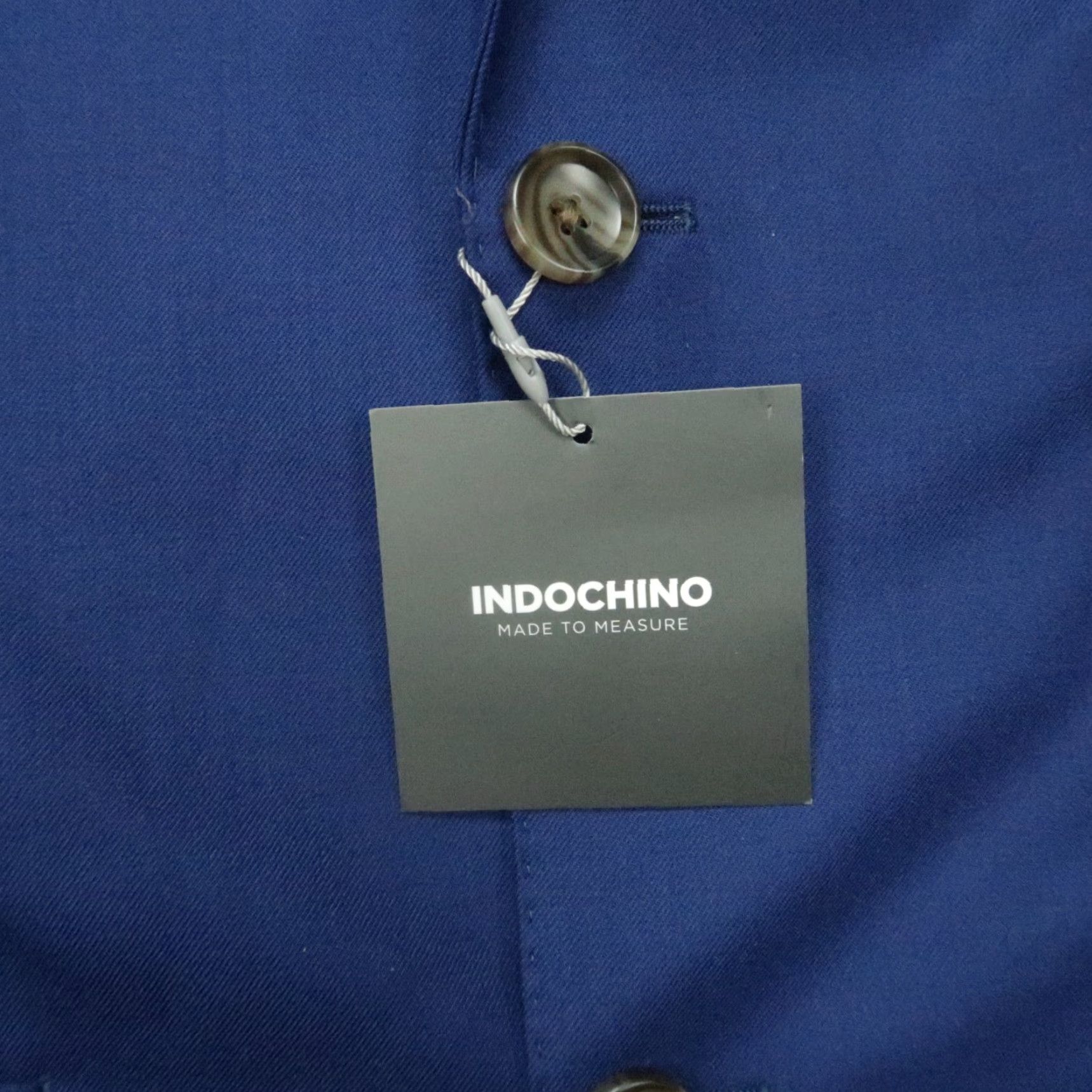 Vintage Indochino Blazer 38R Blue Wool Cashmere Single Breasted Regular Fit Formal Jacket NWT Mens Size 38R - 4 Thumbnail