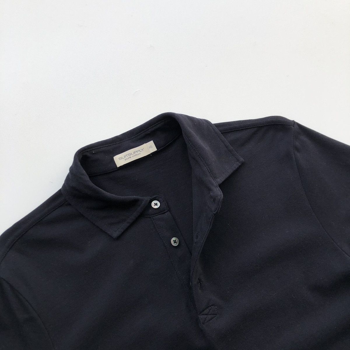 Suitsupply SuitSupply Pure Cotton Pique Polo Shirt Navy Size US XS / EU 42 / 0 - 5 Thumbnail