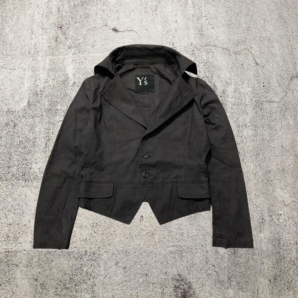 Yohji Yamamoto 🇯🇵 1990s Vintage Yohji Yamamoto Y’s Cropped Jacket Luxury Size M / US 6-8 / IT 42-44 - 8 Thumbnail