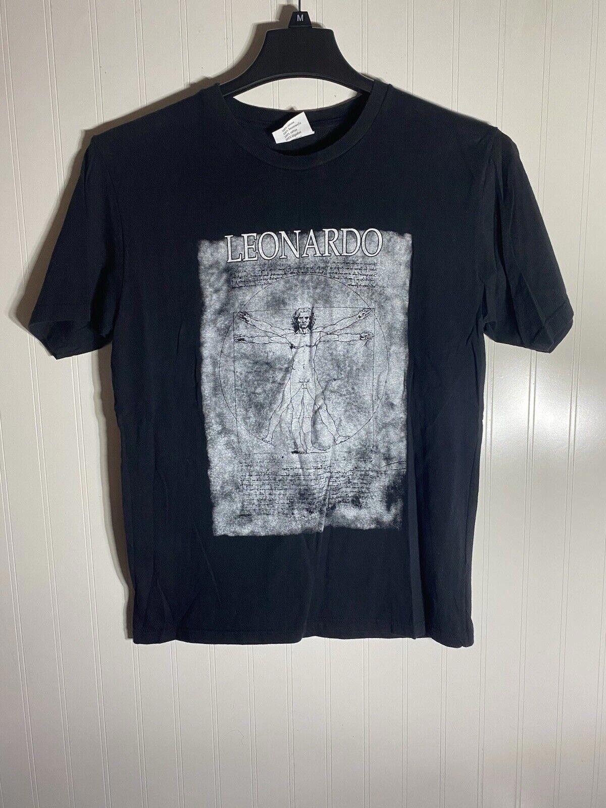 Designer Vintage 90s Leonardo Da Vinci Vitruvian Man Drawing T Shirt Size US M / EU 48-50 / 2 - 1 Thumbnail