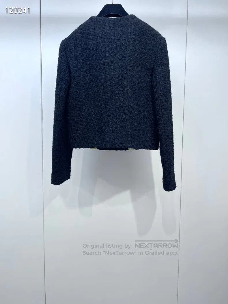 Gucci Gucci Black round-neck knitted tweed coat Size XS / US 0-2 / IT 36-38 - 2 Thumbnail