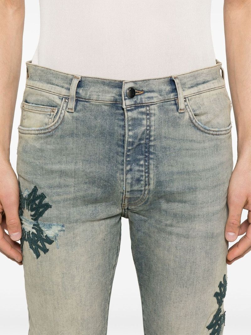 Amiri o1orln1125 MA Quad Appliqué Jeans in Blue Size US 32 / EU 48 - 5 Thumbnail