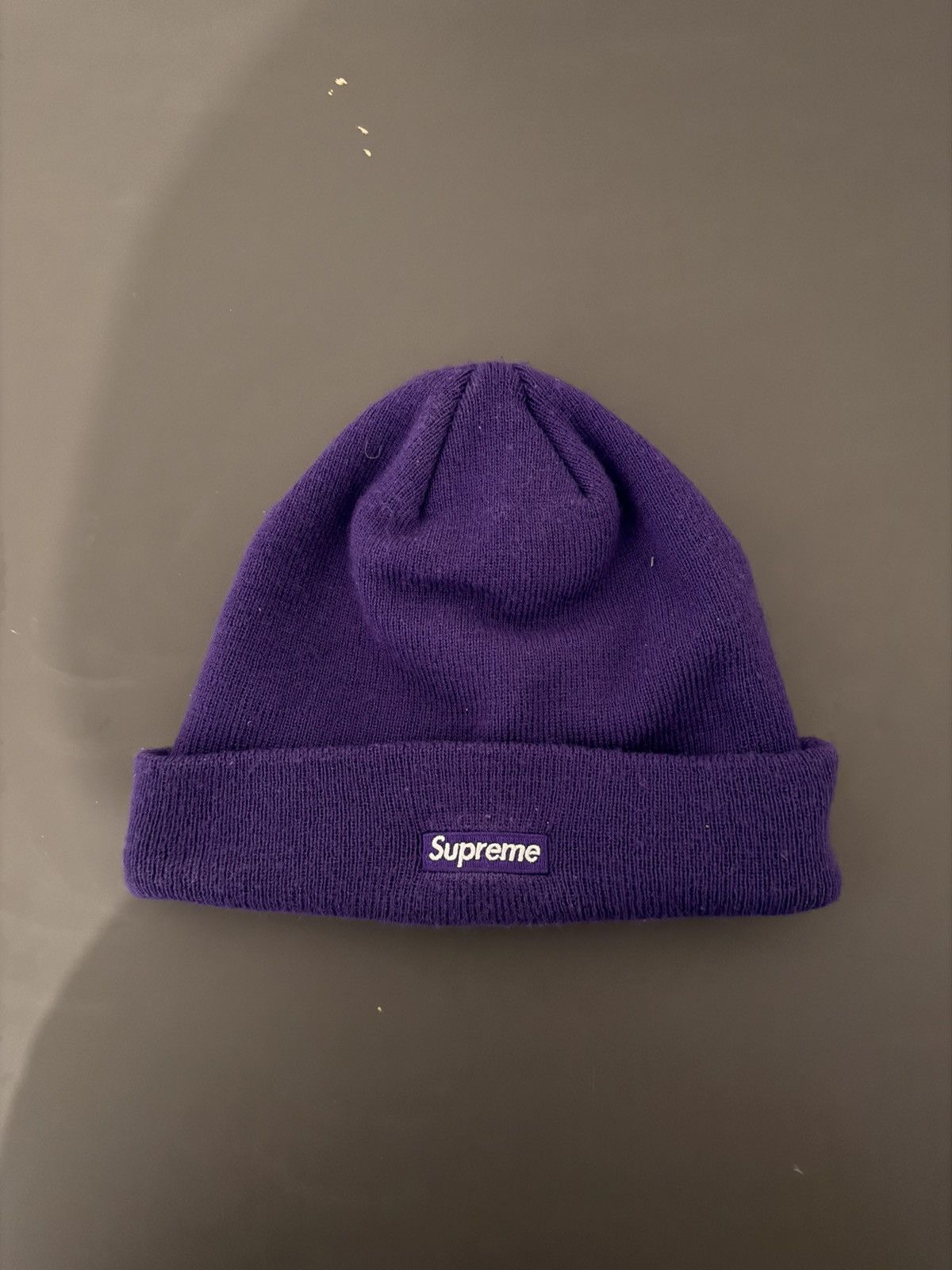 Supreme Supreme x New Era Script Beanie Purple Size ONE SIZE - 2 Thumbnail