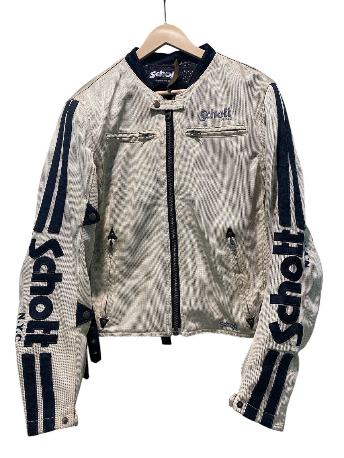 Schott Schott NYC Leather Motorcycle Jacket With Padding Size US M / EU 48-50 / 2 - 1 Thumbnail