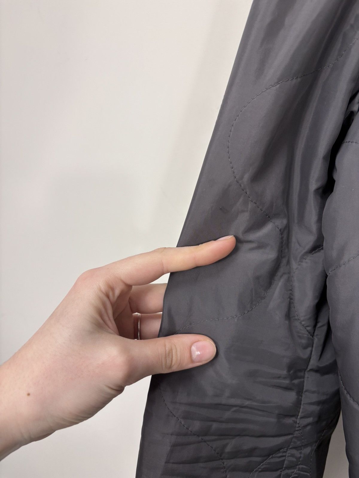 Z Zegna Z Zegna Men’s Quilted Grey Lightweight Bomber Jacket Size US M / EU 48-50 / 2 - 6 Thumbnail