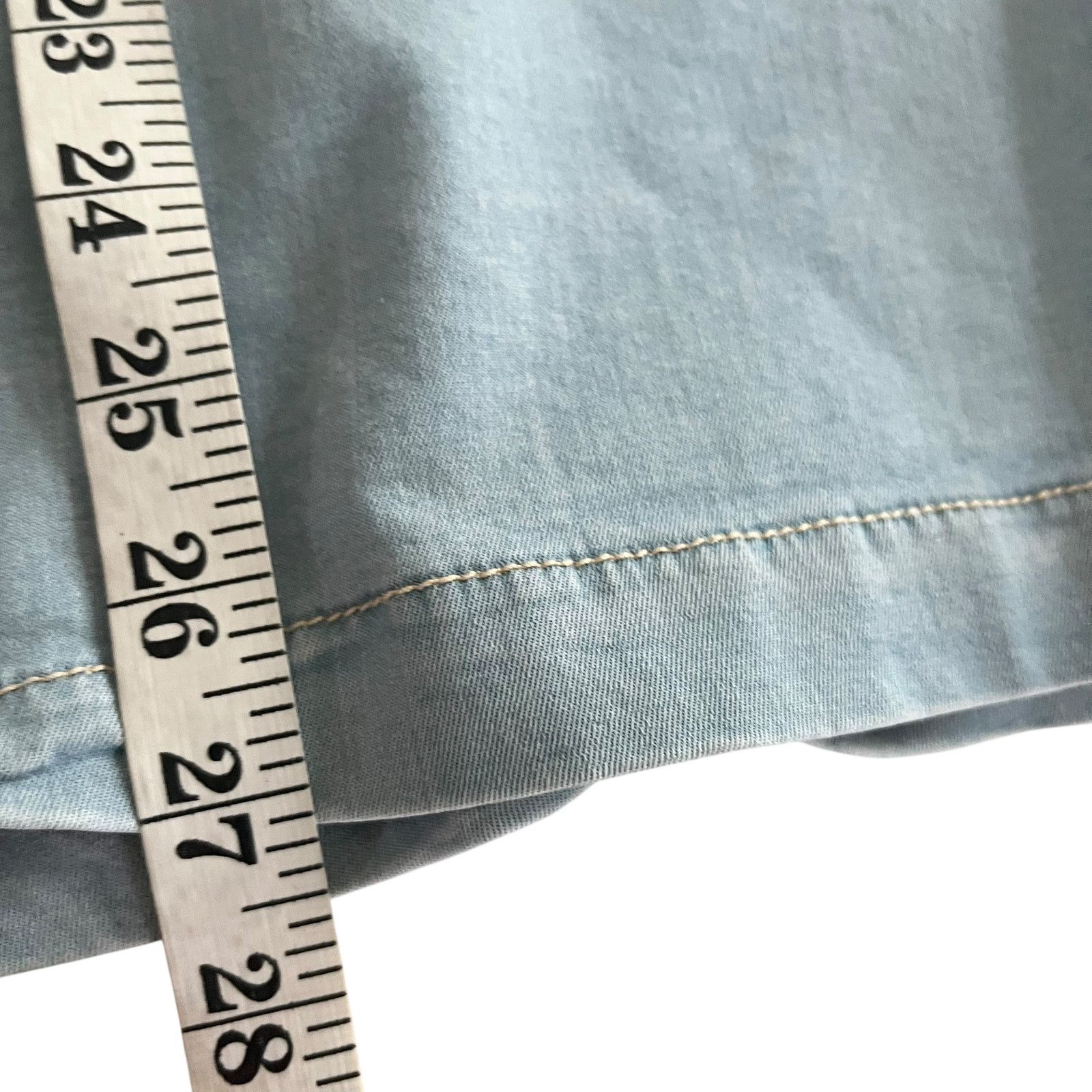 NYDJ NYDJ Light Blue Denim Five Pocket Midi Skirt Plus Size 18 Size 40" / US 18 - 5 Thumbnail